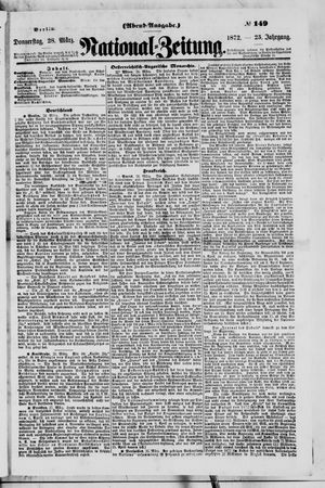 Nationalzeitung vom 28.03.1872