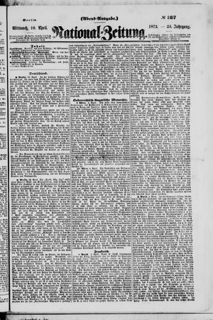 Nationalzeitung vom 10.04.1872