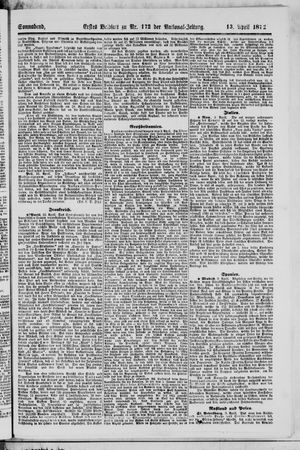 Nationalzeitung vom 13.04.1872