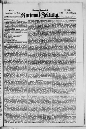 Nationalzeitung vom 18.04.1872