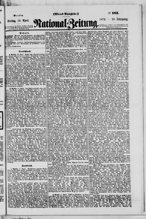 Nationalzeitung vom 19.04.1872