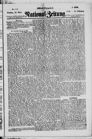 Nationalzeitung vom 23.04.1872
