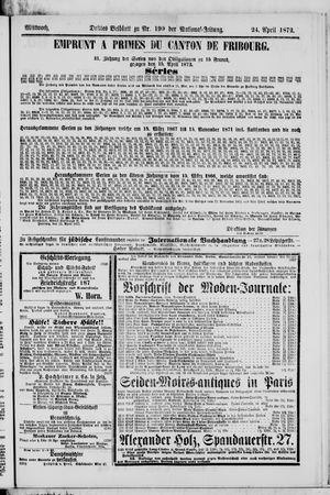 Nationalzeitung on Apr 24, 1872