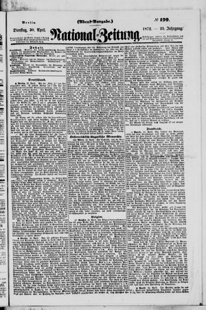 Nationalzeitung vom 30.04.1872