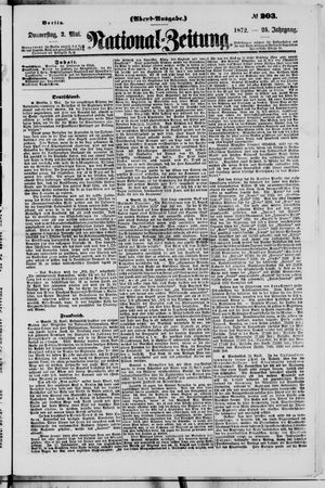 Nationalzeitung vom 02.05.1872