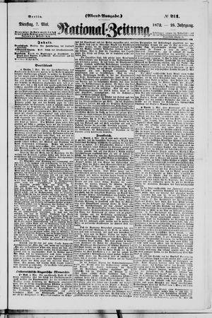 Nationalzeitung vom 07.05.1872