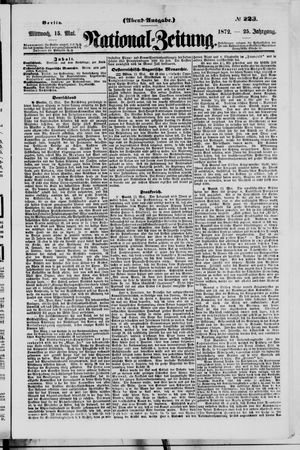 Nationalzeitung vom 15.05.1872