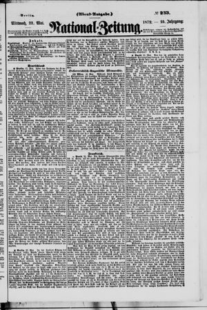Nationalzeitung vom 22.05.1872