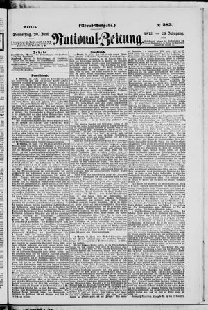 National-Zeitung vom 20.06.1872