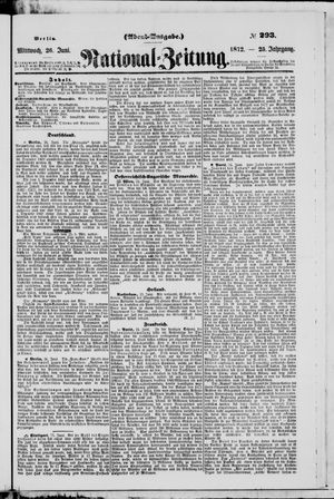 National-Zeitung vom 26.06.1872