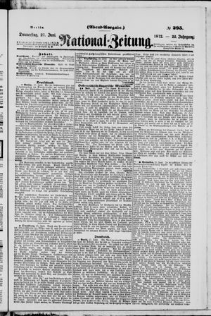 Nationalzeitung vom 27.06.1872