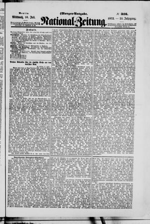 Nationalzeitung vom 10.07.1872