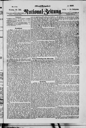 Nationalzeitung vom 22.07.1872