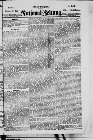 Nationalzeitung vom 29.07.1872