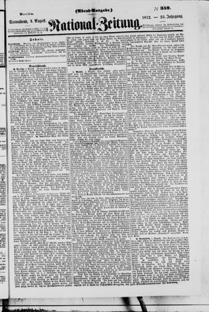 Nationalzeitung on Aug 3, 1872