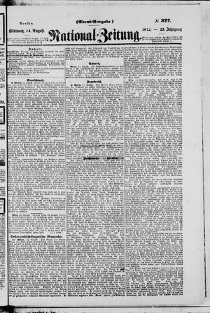 Nationalzeitung vom 14.08.1872