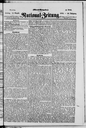 Nationalzeitung vom 16.08.1872