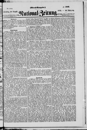 Nationalzeitung vom 20.08.1872