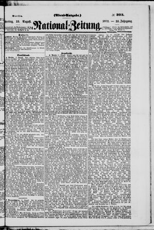 Nationalzeitung vom 23.08.1872