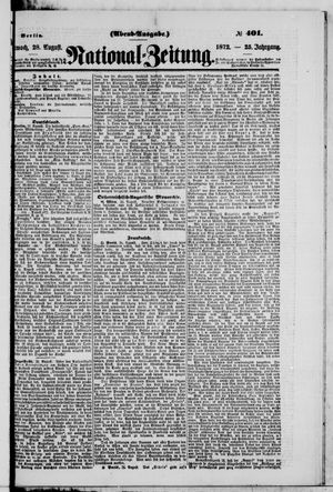 Nationalzeitung vom 28.08.1872