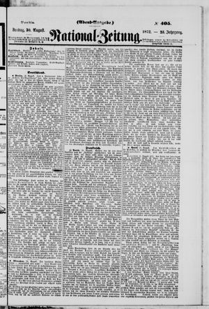 Nationalzeitung vom 30.08.1872