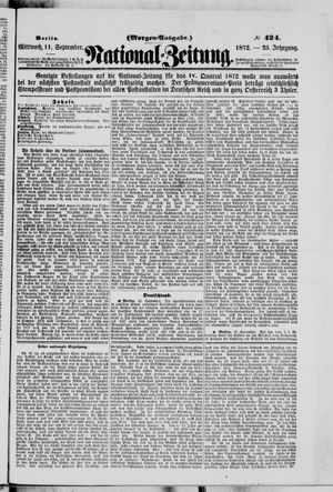 Nationalzeitung vom 11.09.1872