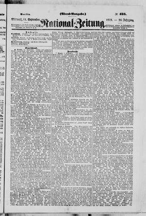 Nationalzeitung vom 11.09.1872
