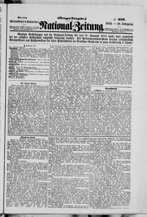 Nationalzeitung vom 14.09.1872
