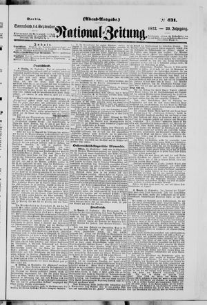 Nationalzeitung vom 14.09.1872