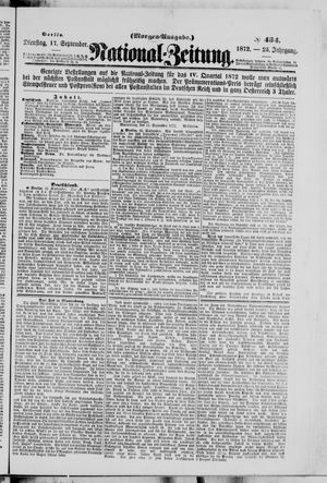 Nationalzeitung vom 17.09.1872