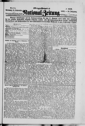 Nationalzeitung on Sep 18, 1872