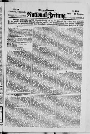 Nationalzeitung vom 19.09.1872