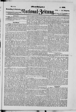 Nationalzeitung on Sep 19, 1872