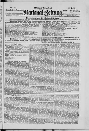 Nationalzeitung on Sep 21, 1872