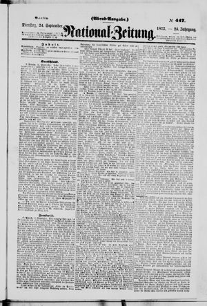 Nationalzeitung on Sep 24, 1872