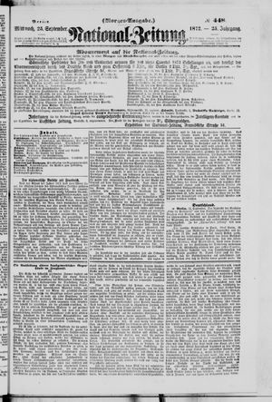 National-Zeitung vom 25.09.1872