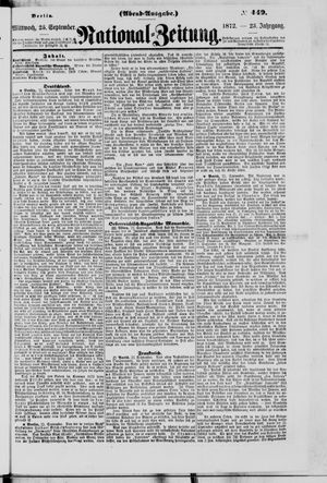 National-Zeitung vom 25.09.1872