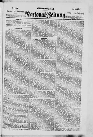 Nationalzeitung vom 27.09.1872