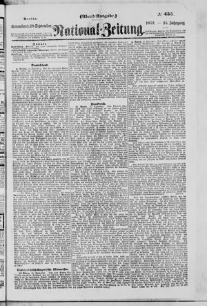 National-Zeitung vom 28.09.1872