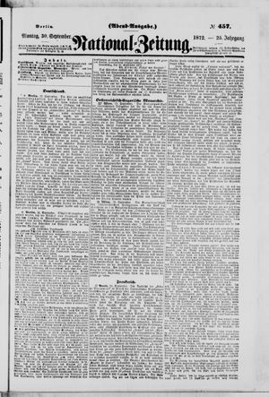 Nationalzeitung vom 30.09.1872