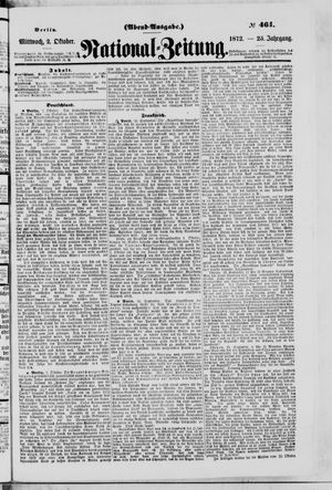 Nationalzeitung vom 02.10.1872