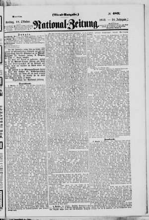 Nationalzeitung on Oct 18, 1872