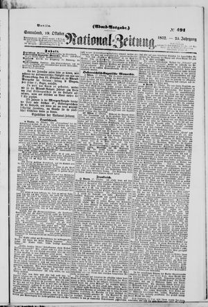 Nationalzeitung vom 19.10.1872