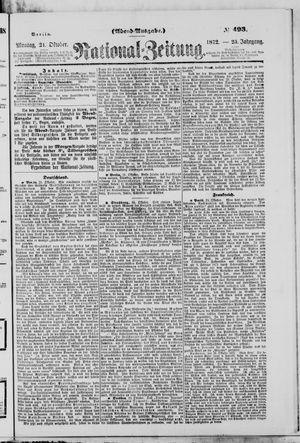 Nationalzeitung on Oct 21, 1872