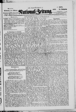 Nationalzeitung vom 30.10.1872