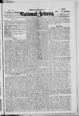 Nationalzeitung vom 31.10.1872