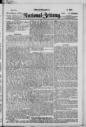 Nationalzeitung vom 31.10.1872