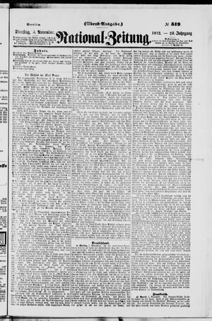 Nationalzeitung vom 05.11.1872