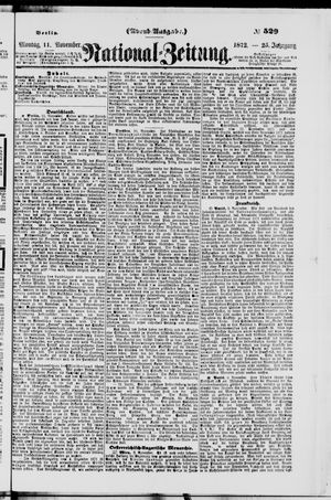 Nationalzeitung vom 11.11.1872