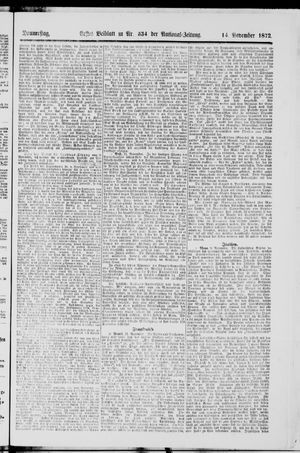 Nationalzeitung vom 14.11.1872
